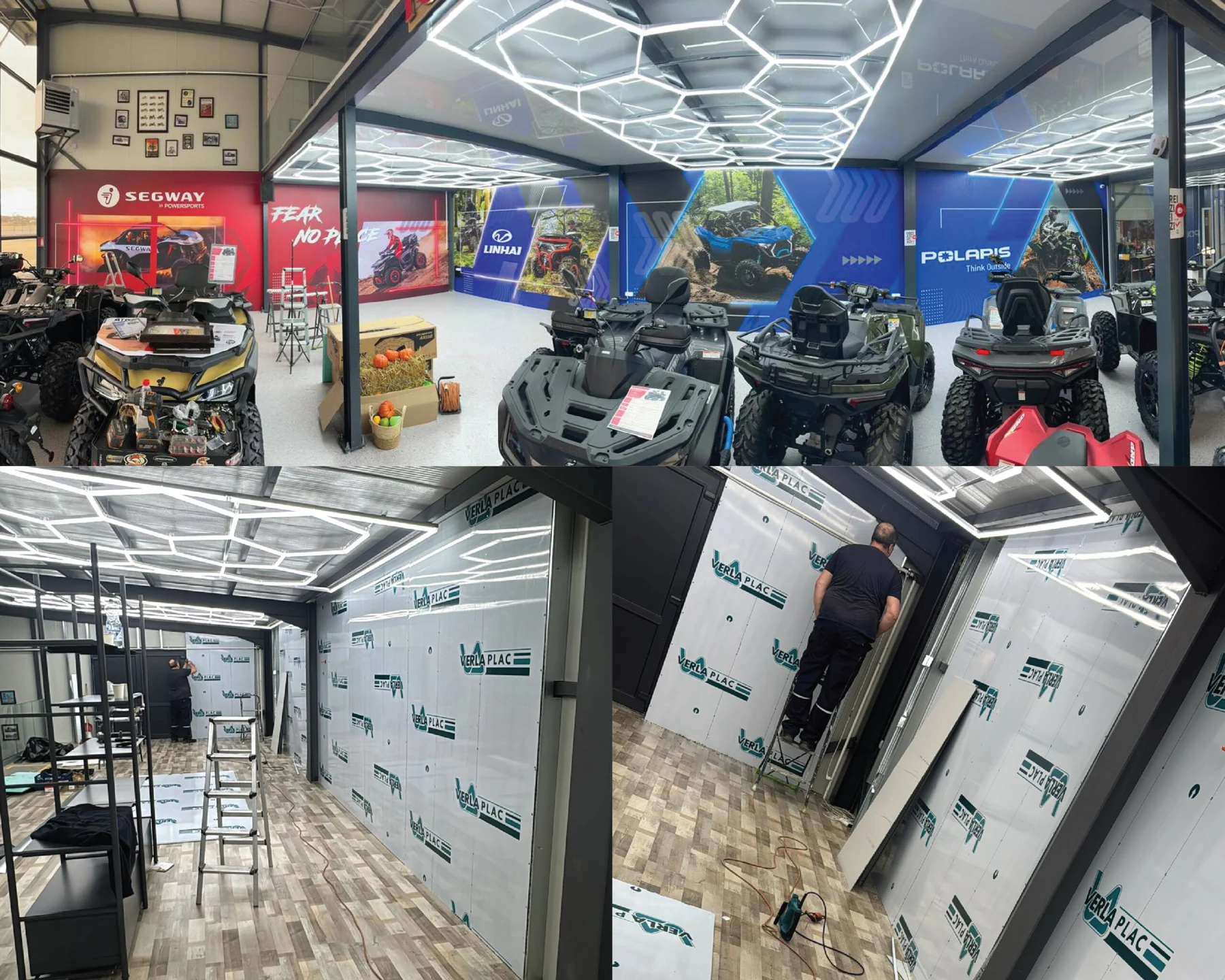 Montaj și amenajare în showroom-ul ATV